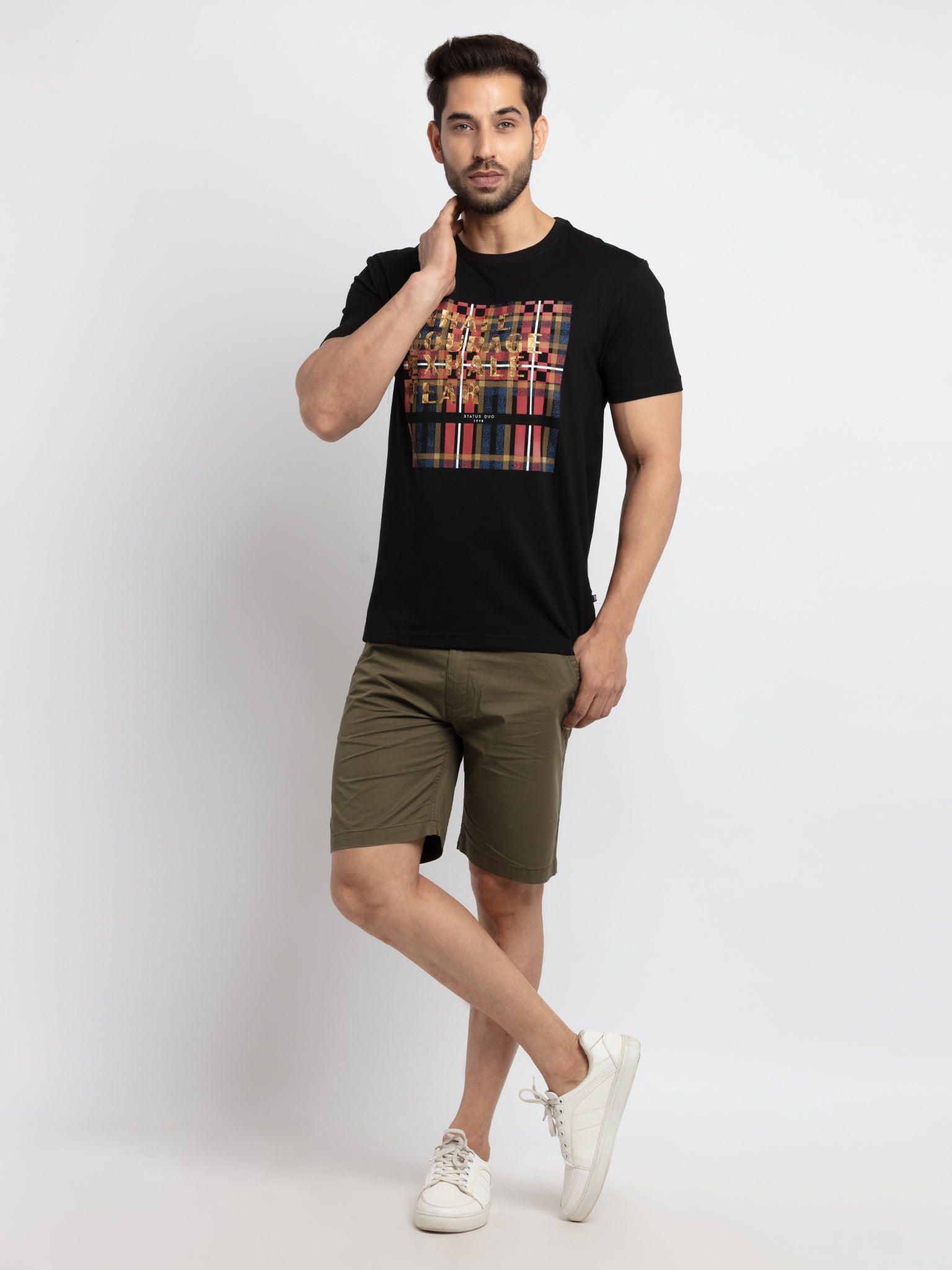 Mens Printed Round Neck T-Shirt