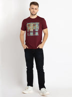 Mens Printed Round Neck T-shirt