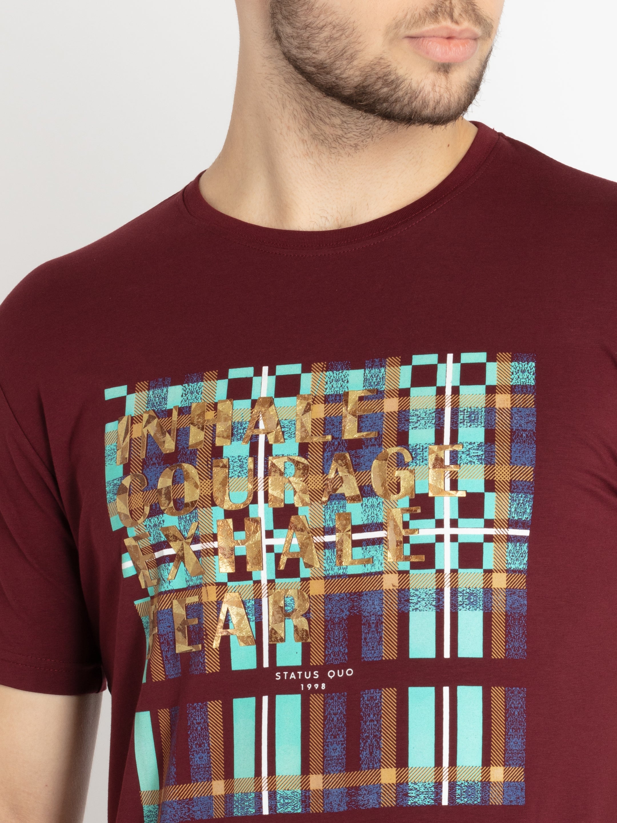 Mens Printed Round Neck T-shirt