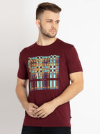 Mens Printed Round Neck T-shirt