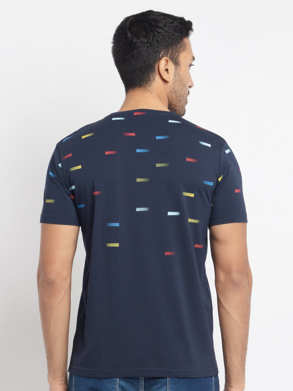 Mens Regular Fit Round Neck Printed T-Shirt