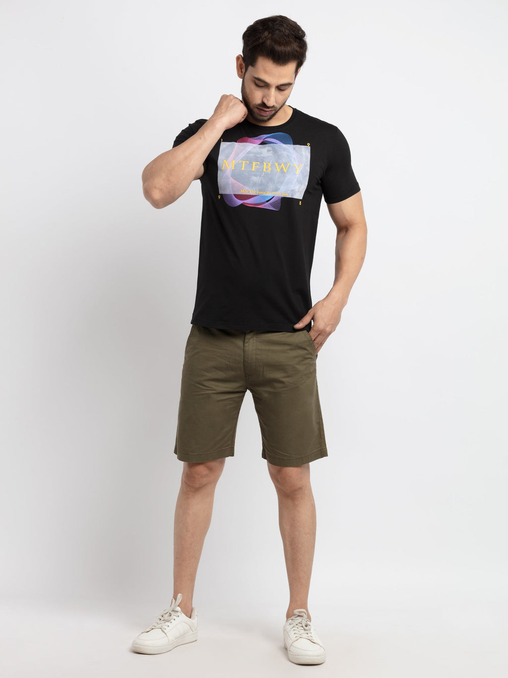 Mens Printed Round Neck T-Shirt