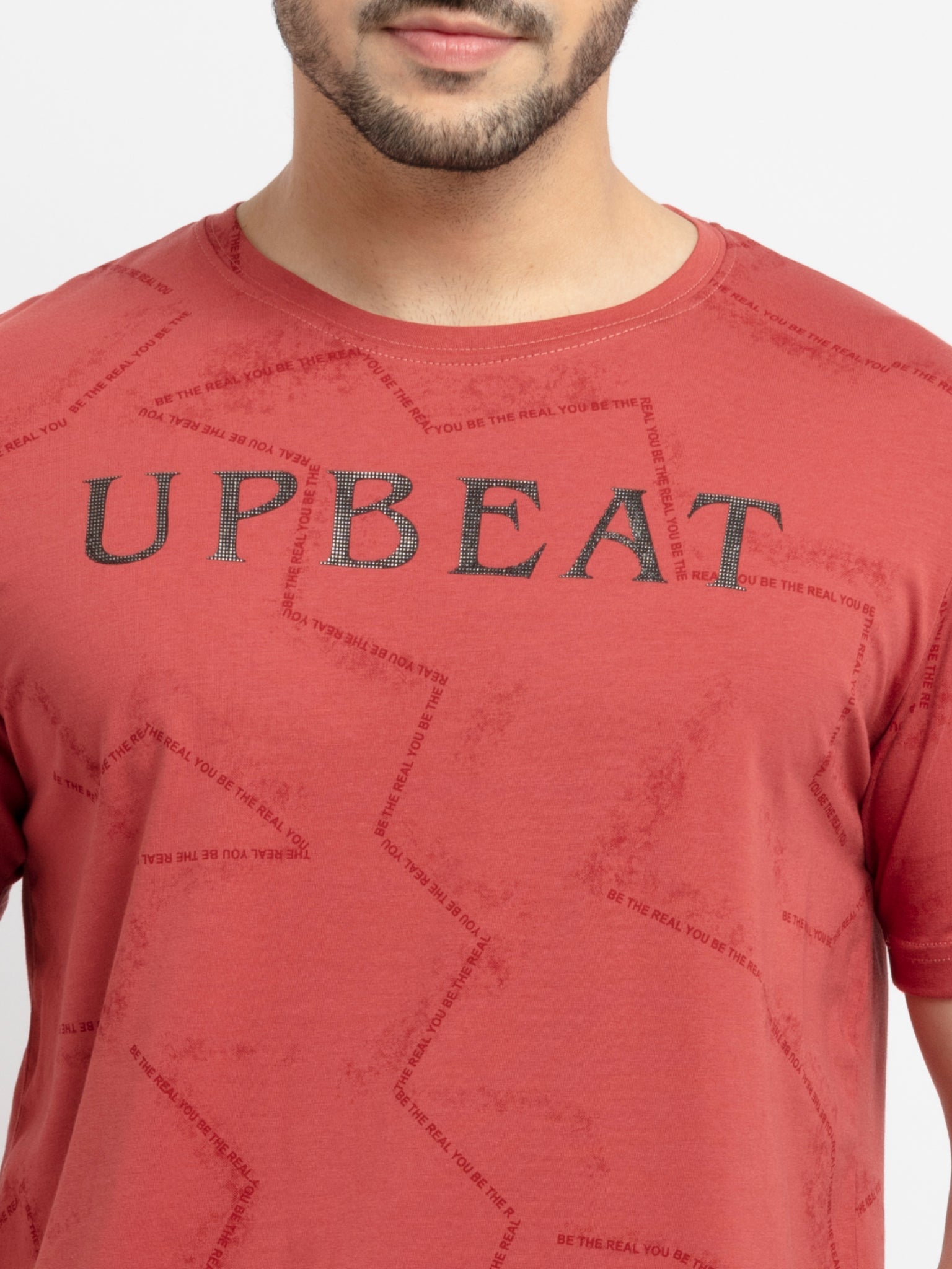Mens Printed Round Neck T-Shirt