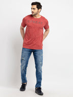 Mens Printed Round Neck T-Shirt