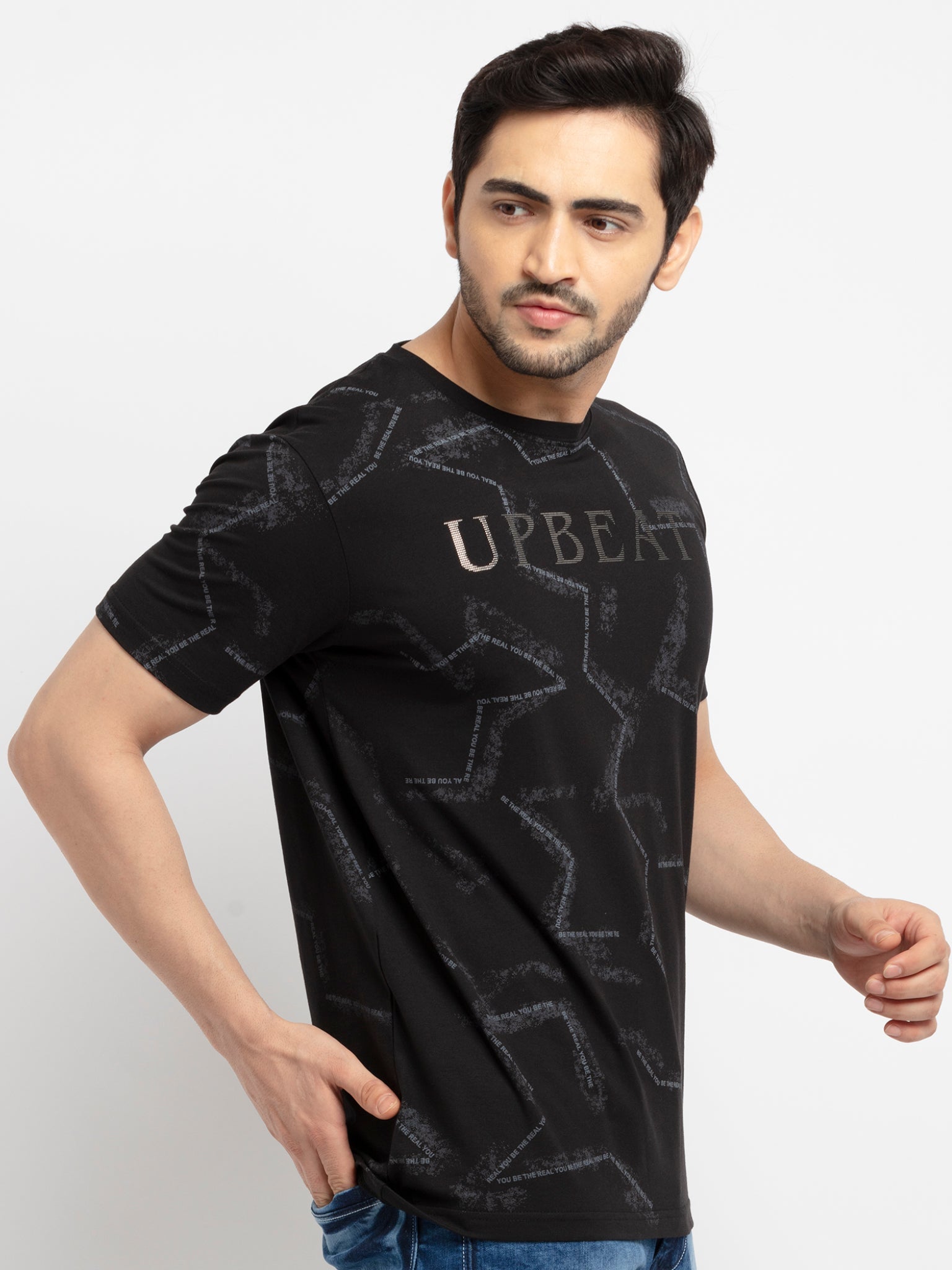Mens Printed Round Neck T-Shirt