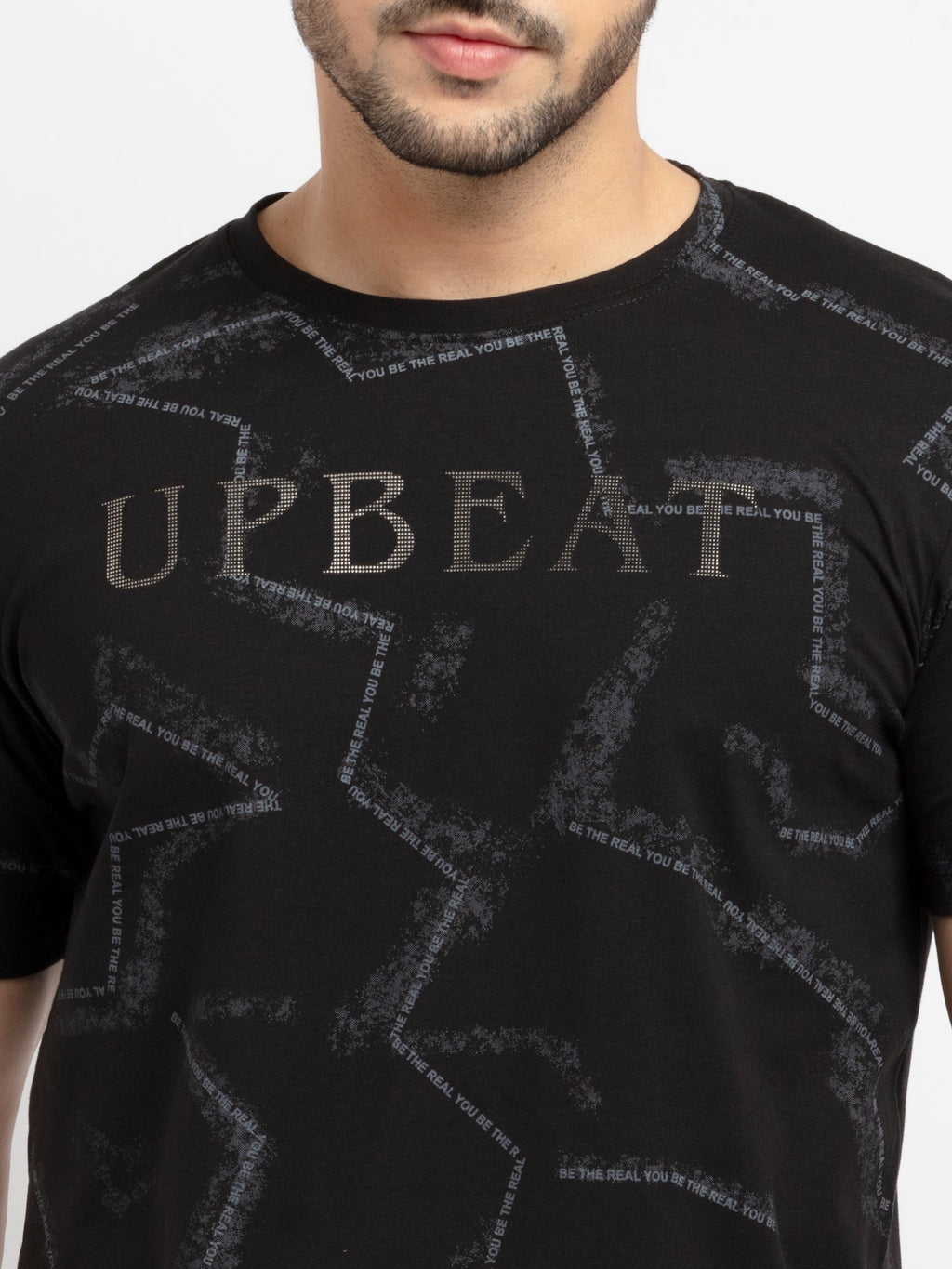 Mens Printed Round Neck T-Shirt