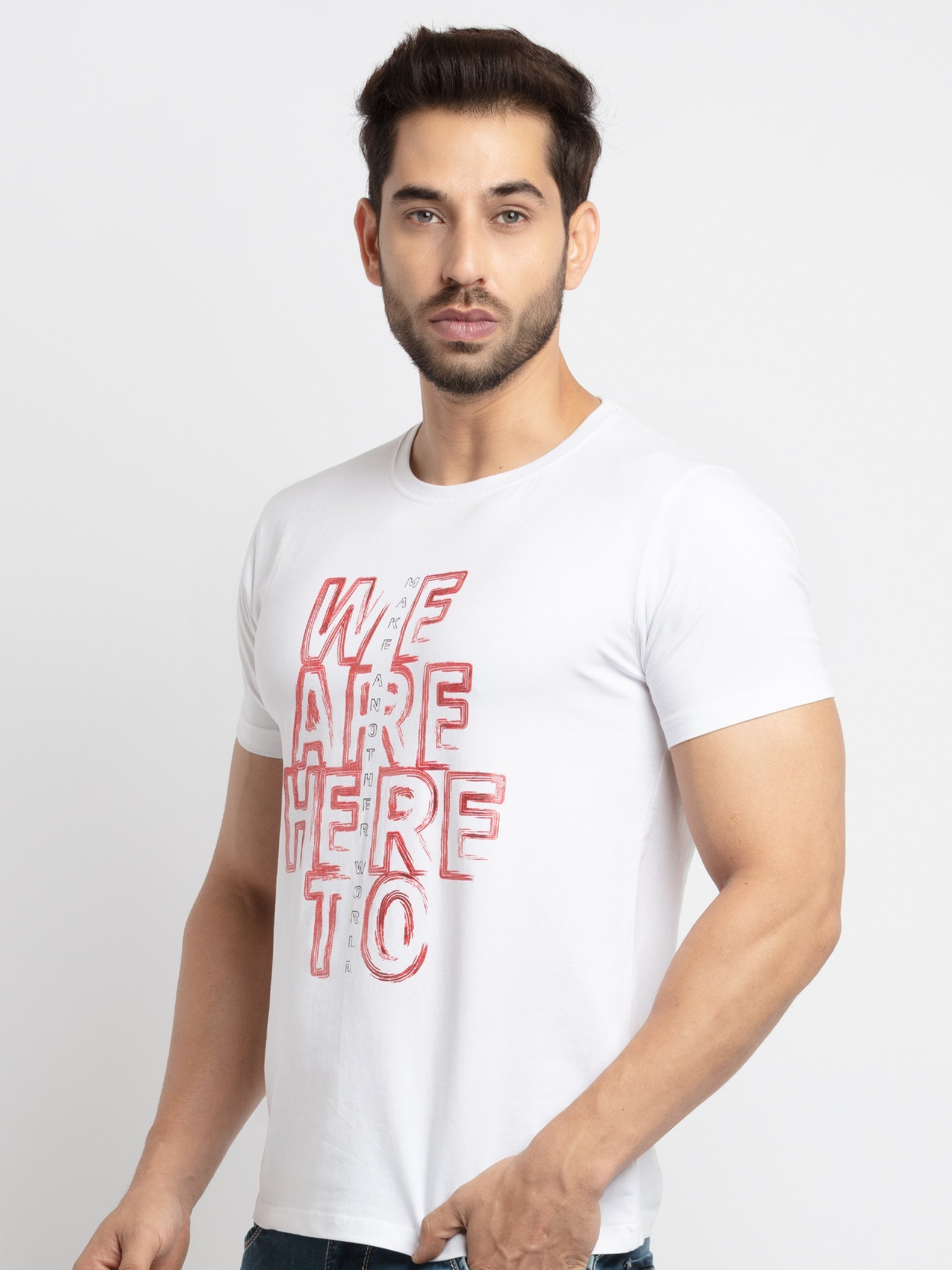 Mens Printed Round Neck T-Shirt