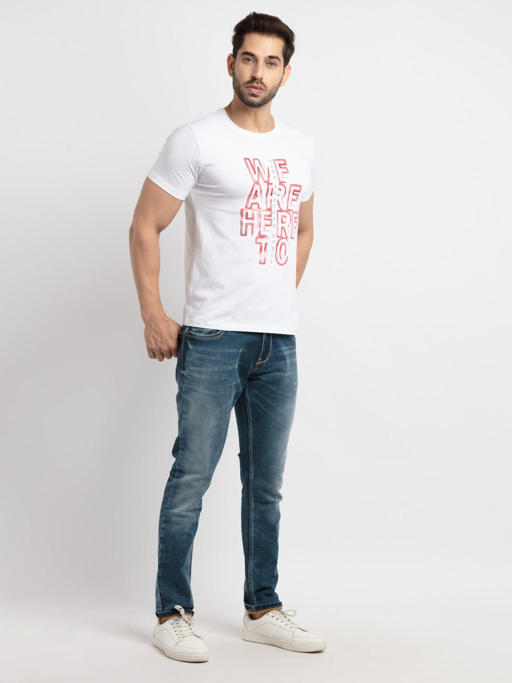 Mens Printed Round Neck T-Shirt