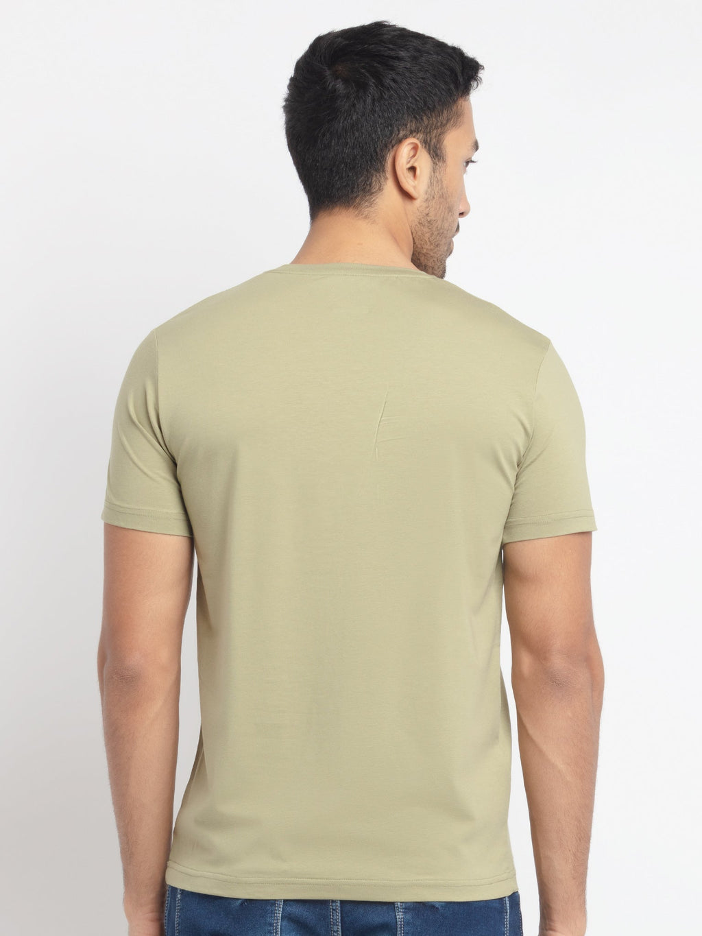 Mens Regular Fit Round Neck Printed T-Shirt