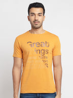 Status Quo |Printed Regular Fit Round Neck T-shirt - S, M, L, XL, XXL