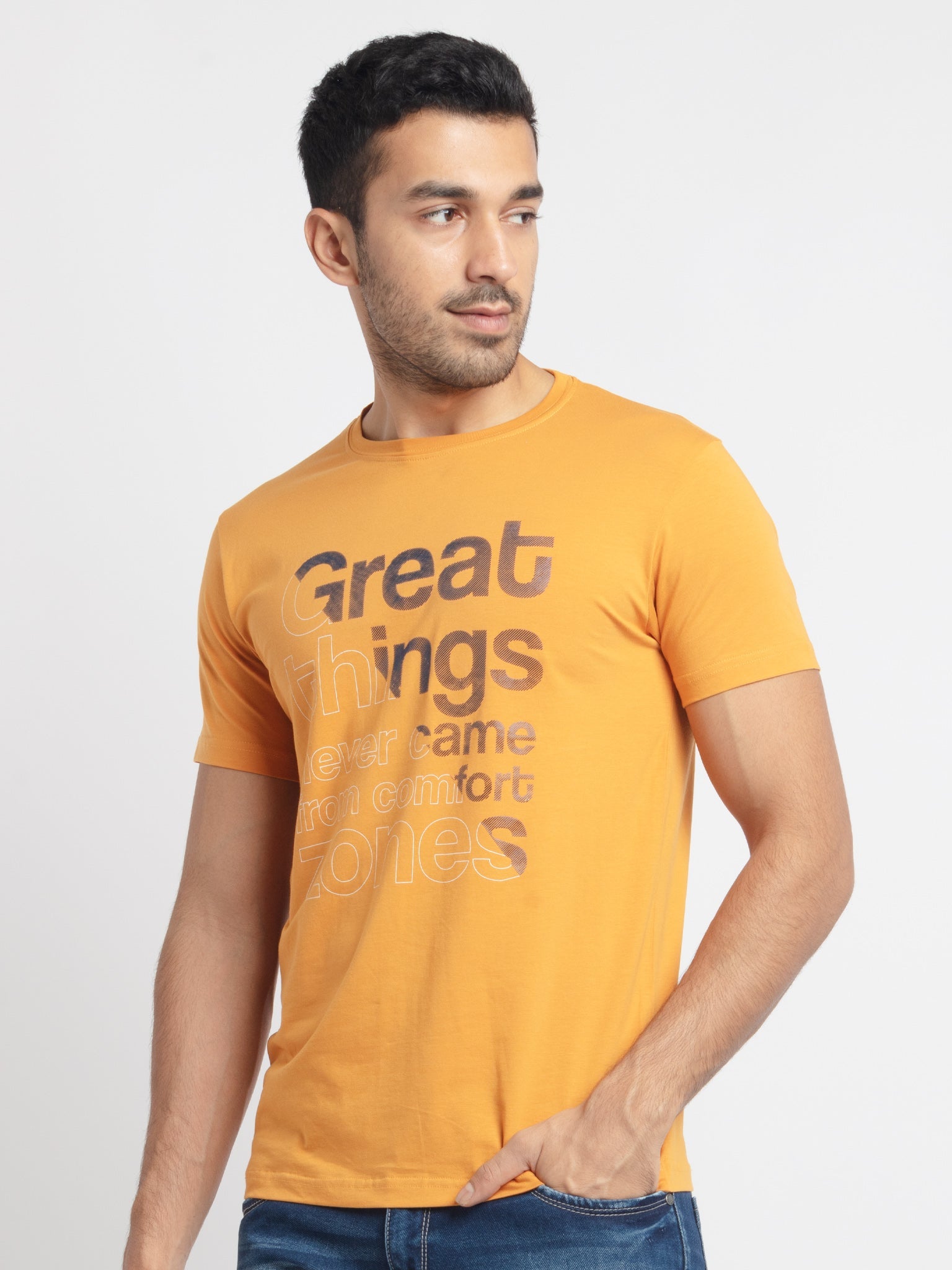 Mens Regular Fit Round Neck Printed T-Shirt Secondary image