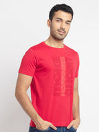 Mens Regular Fit Round Neck Printed T-Shirt