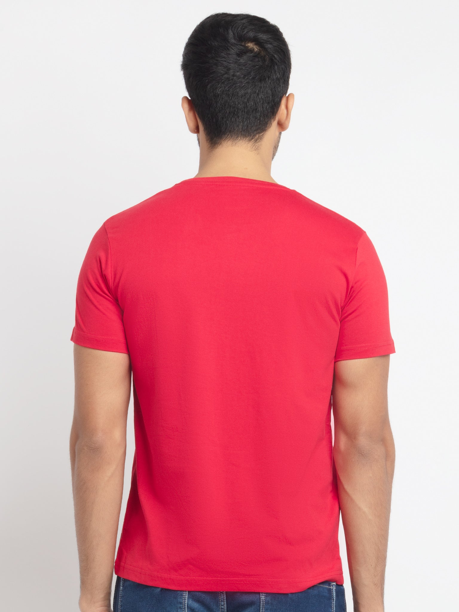 Mens Regular Fit Round Neck Printed T-Shirt