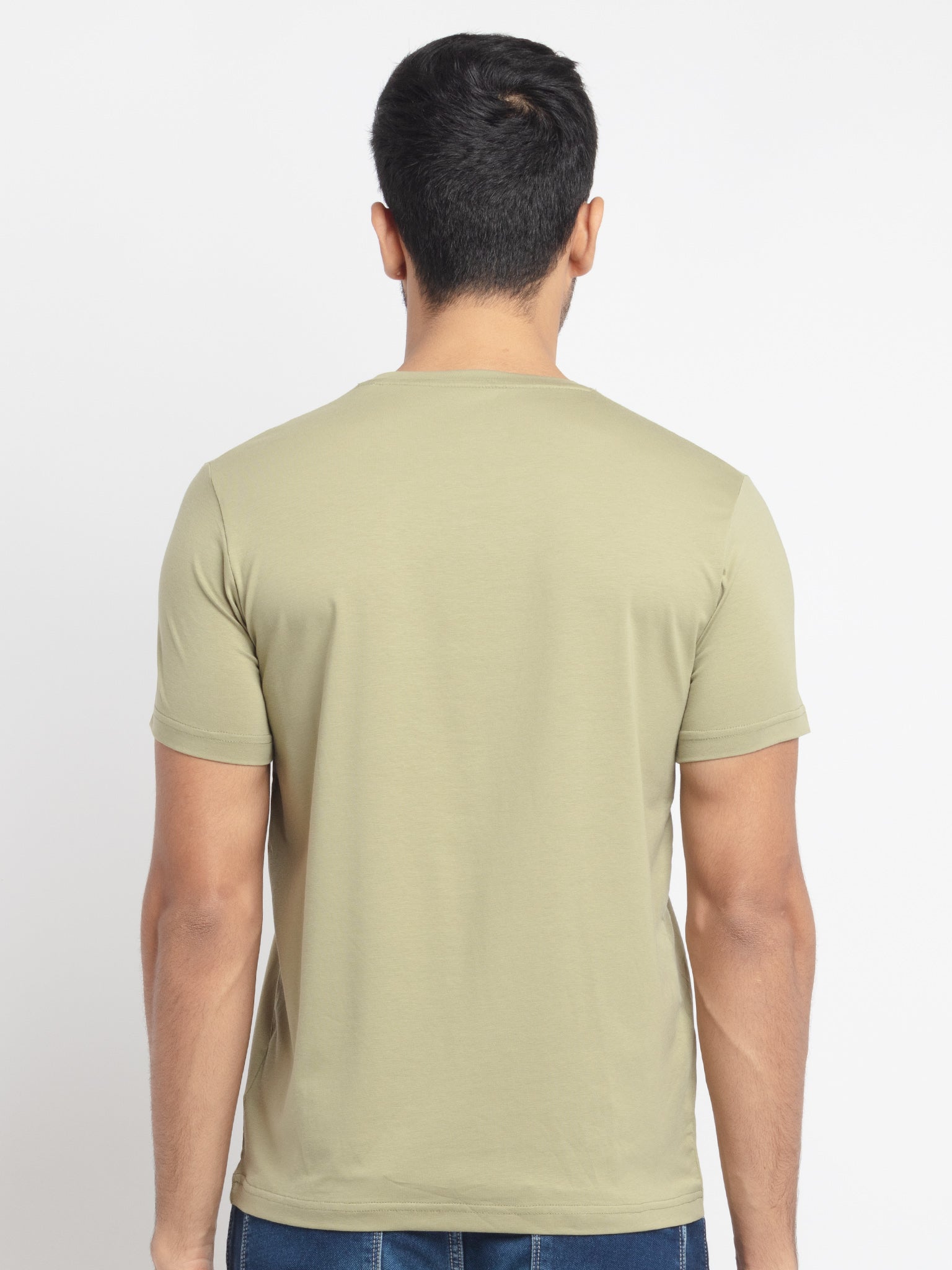 Mens Regular Fit Round Neck Printed T-Shirt