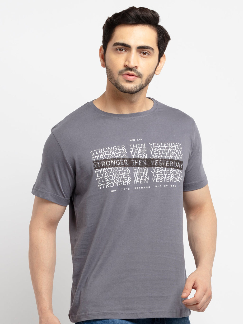 Mens Printed Round Neck T-Shirt