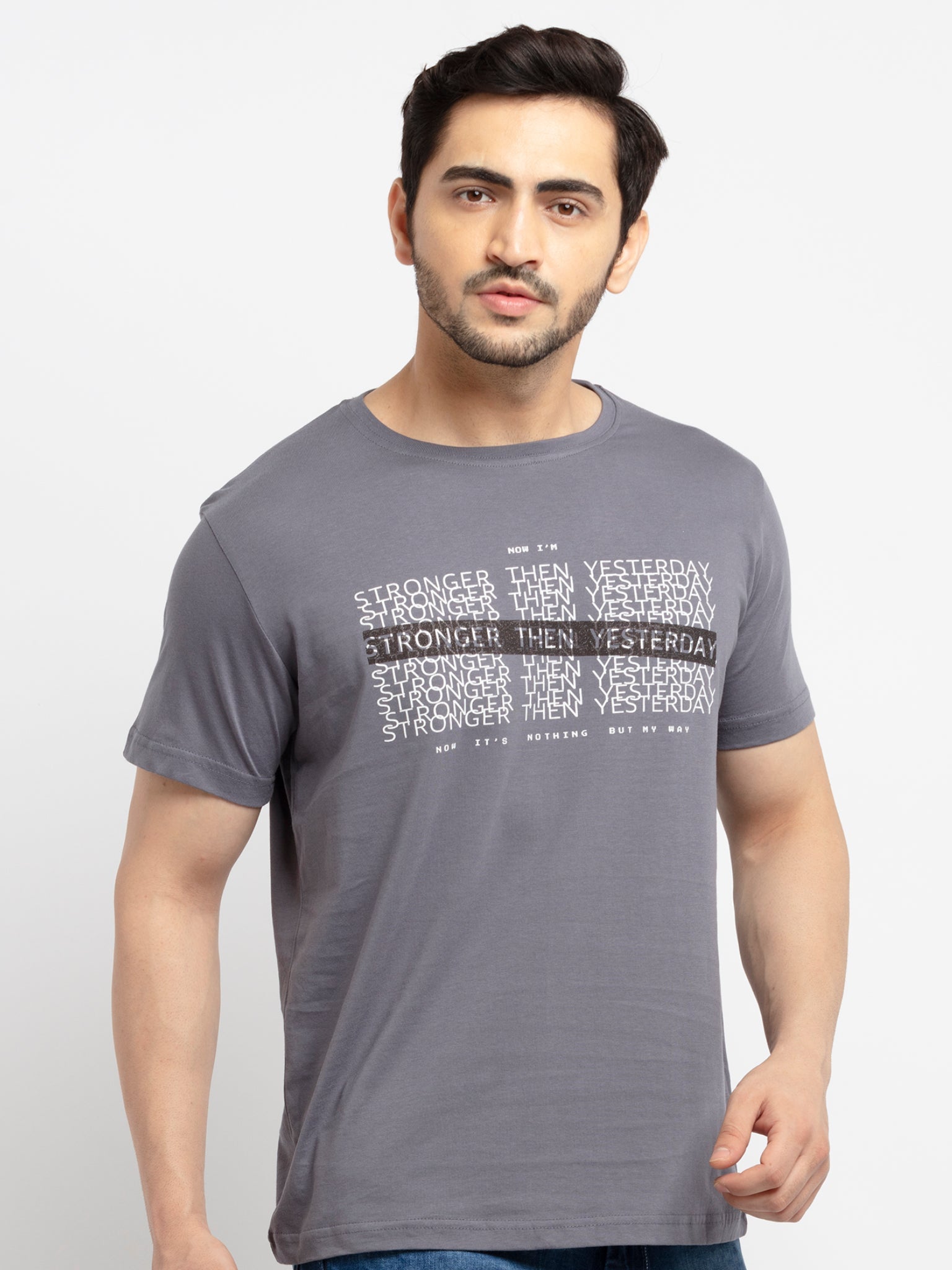 Mens Printed Round Neck T-Shirt