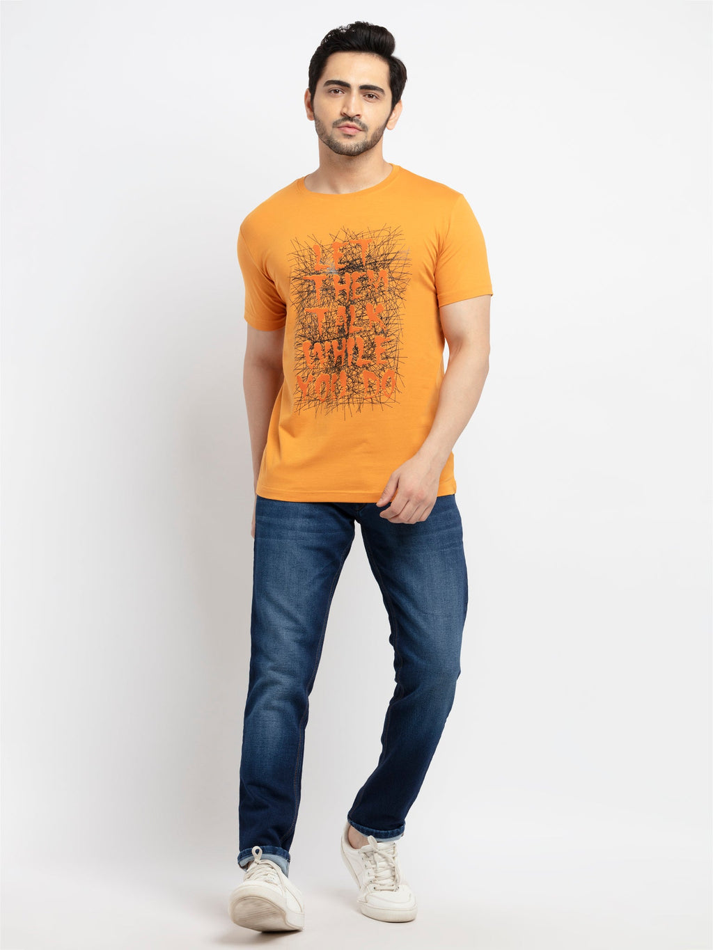 Mens Printed Round Neck T-Shirt