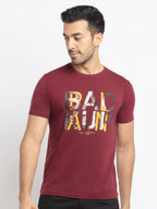Status Quo |Printed Regular Fit Round Neck T-shirt - 3XL, 4XL, 5XL