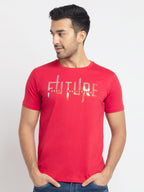 Status Quo |Printed Regular Fit Round Neck T-shirt - S, M, L, XL, XXL