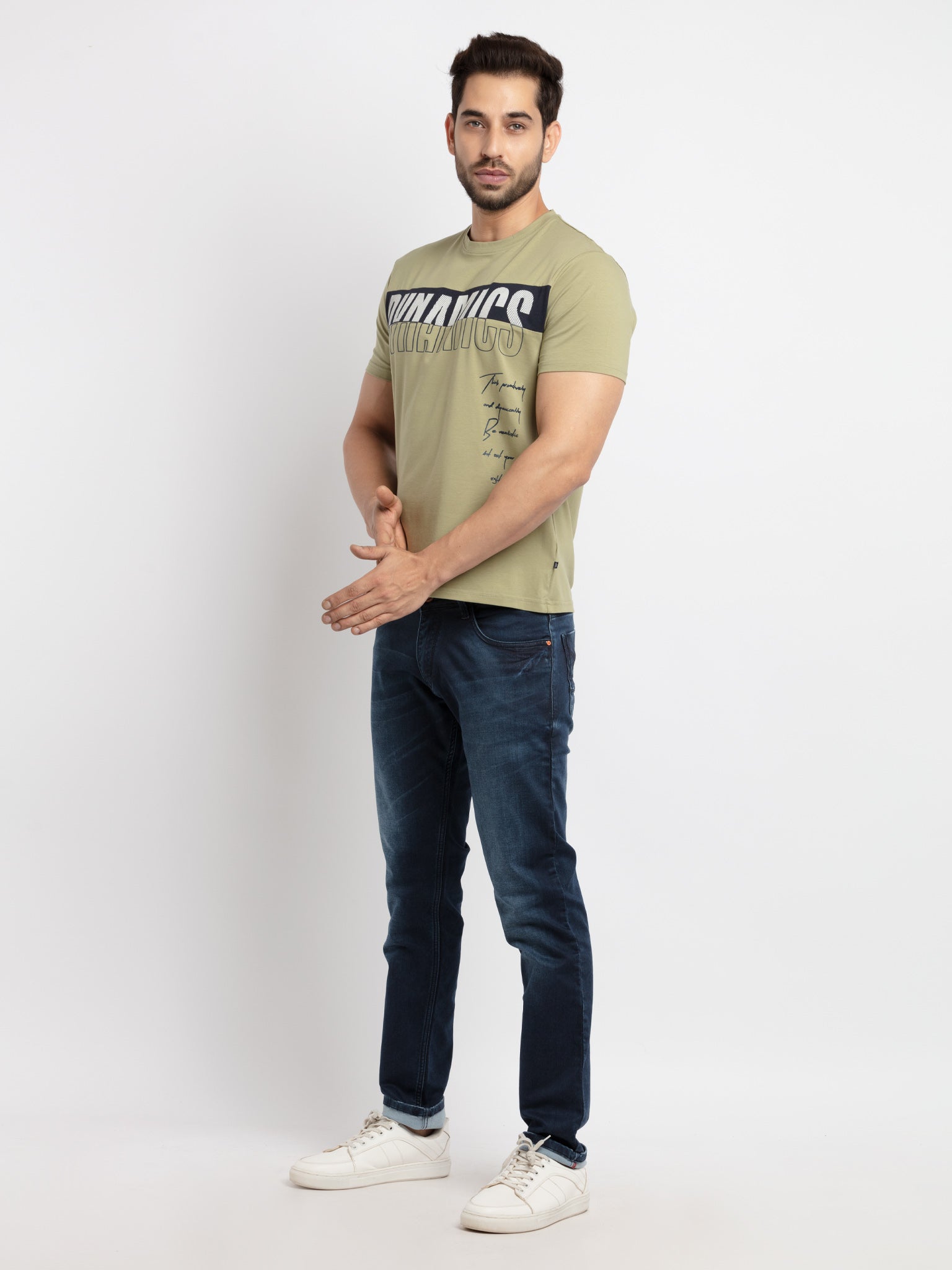 Mens Printed Round Neck T-Shirt