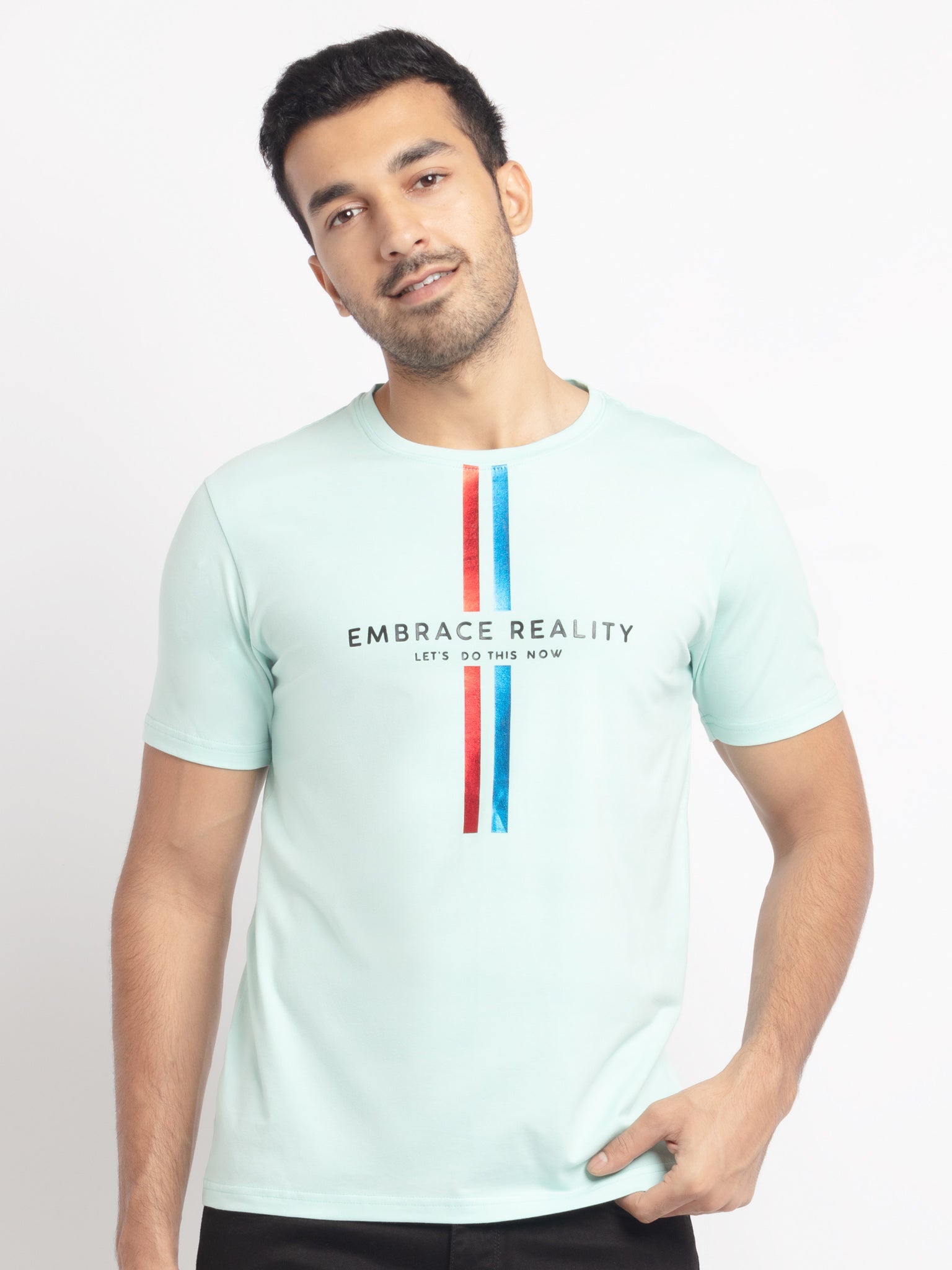 Status Quo |Printed Regular Fit Round Neck T-shirt - 3XL, 4XL, 5XL