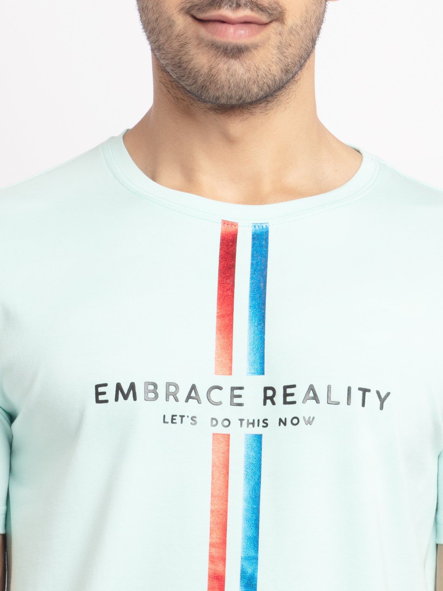 Mens Regular Fit Round Neck Printed T-Shirt
