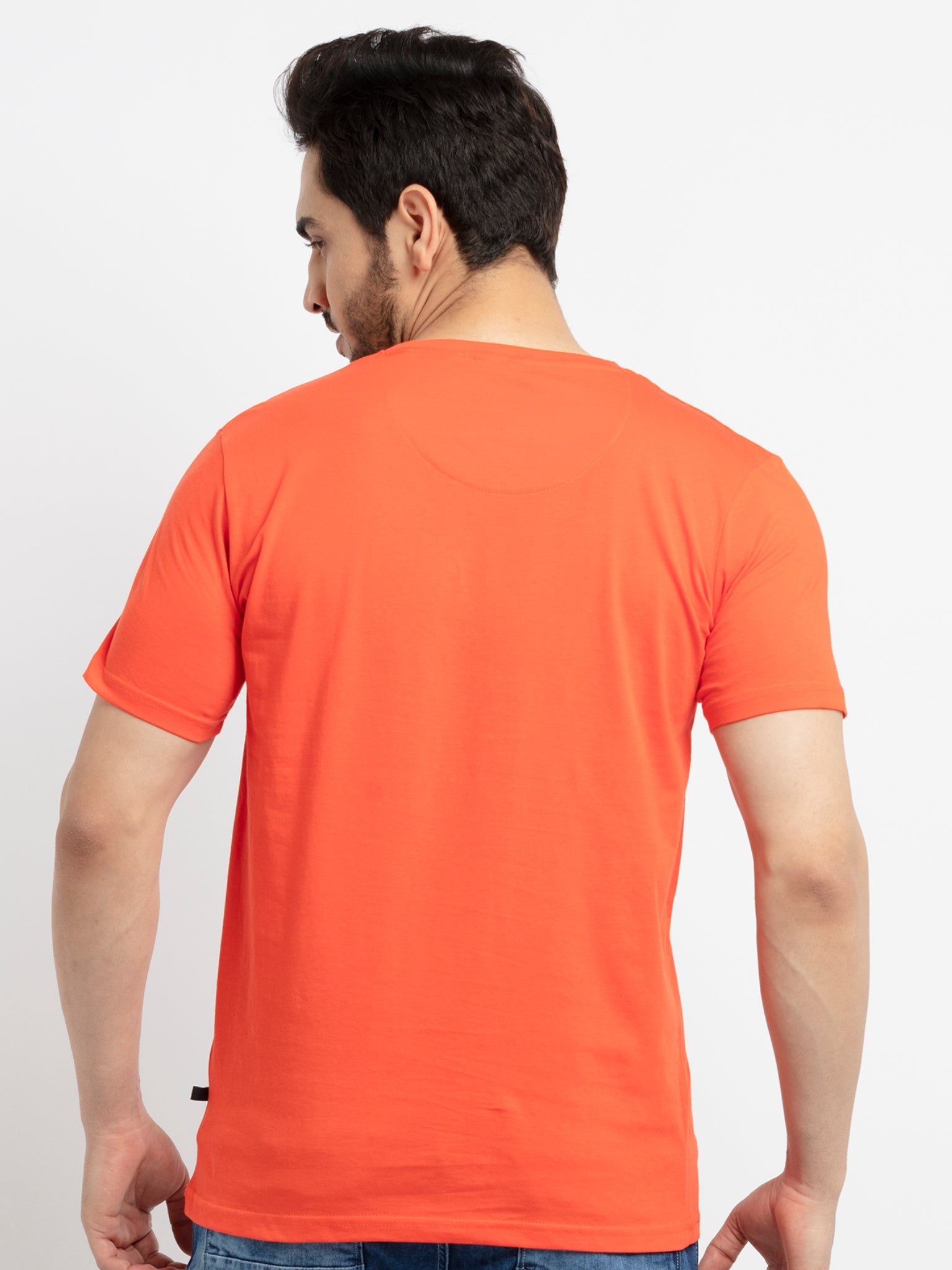 Mens Printed Round Neck T-Shirt