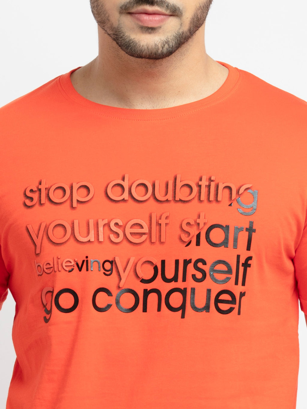 Mens Printed Round Neck T-Shirt