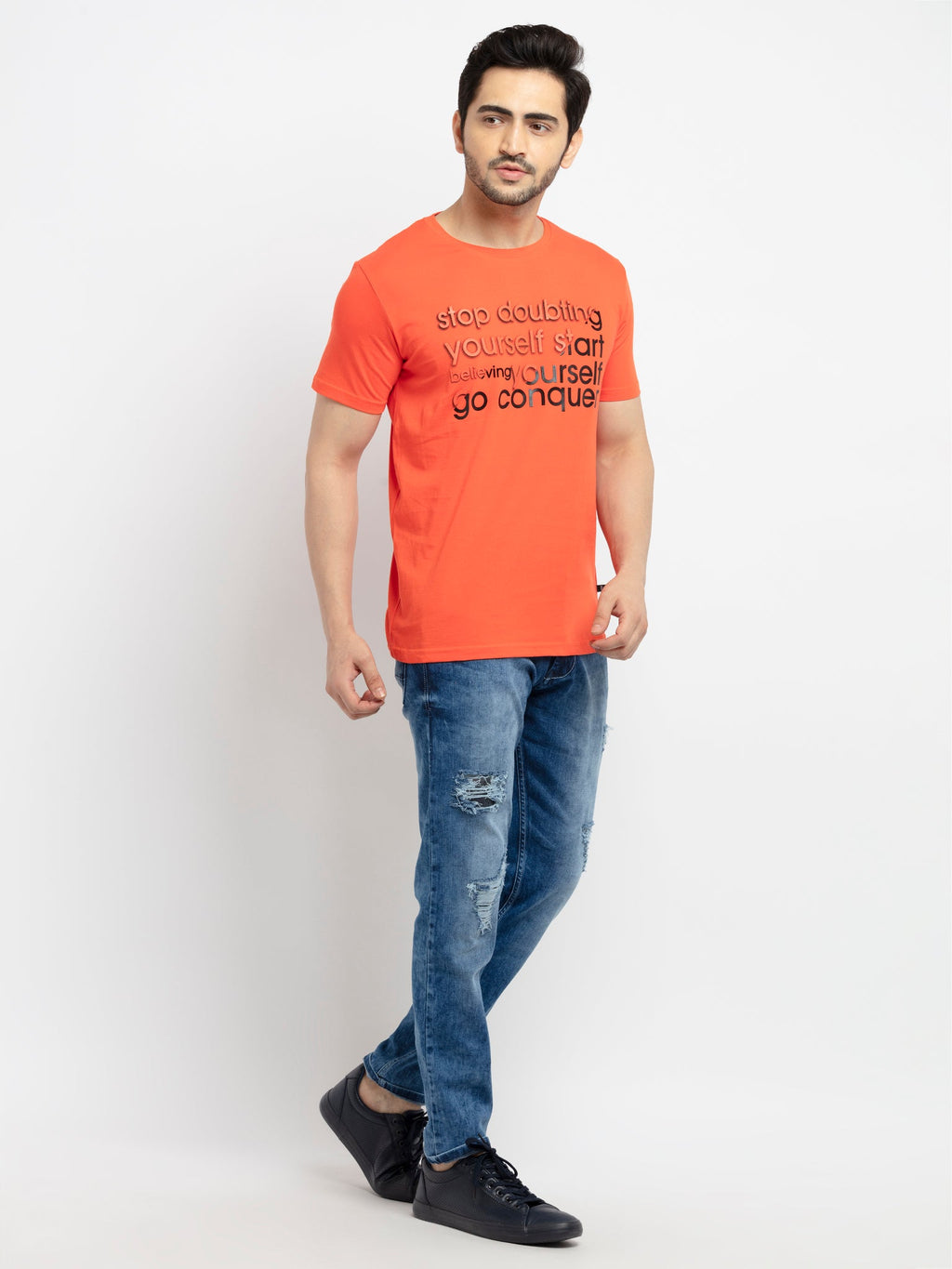 Mens Printed Round Neck T-Shirt