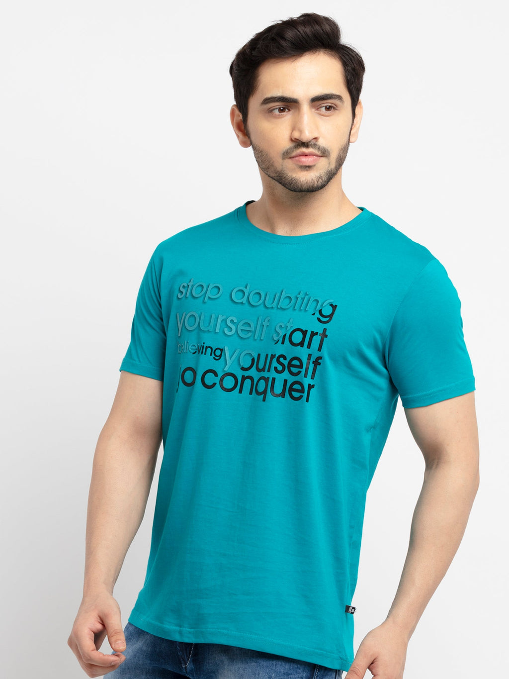 Mens Printed Round Neck T-Shirt
