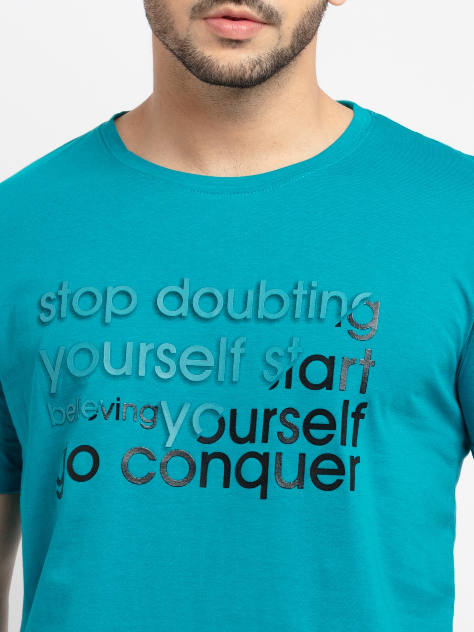 Mens Printed Round Neck T-Shirt