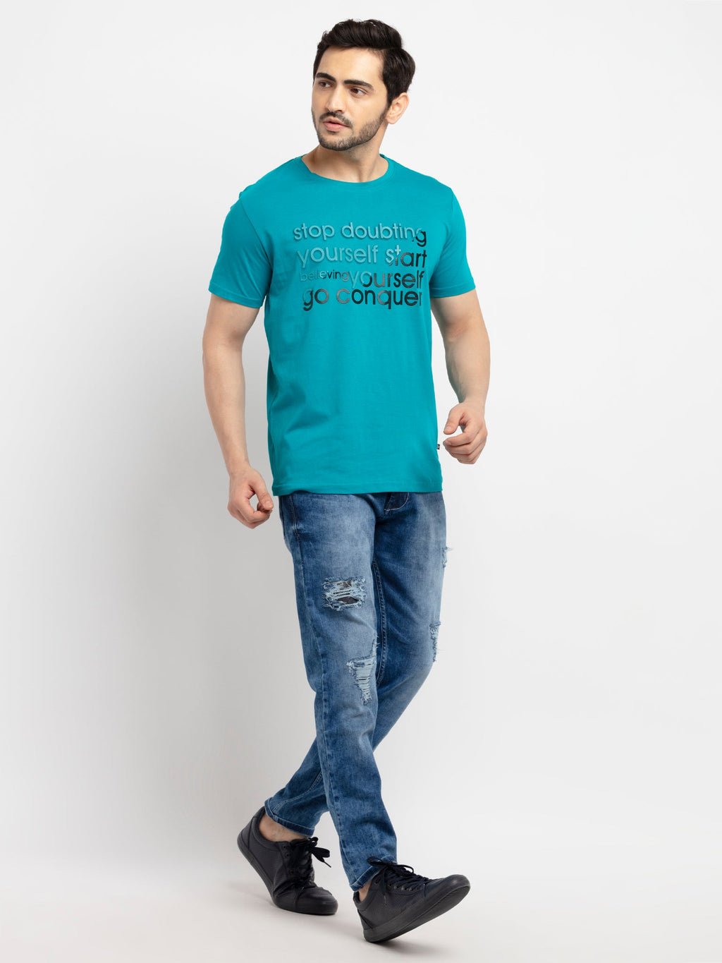 Mens Printed Round Neck T-Shirt