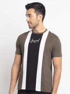 Mens Regular Fit Round Neck Printed T-Shirt