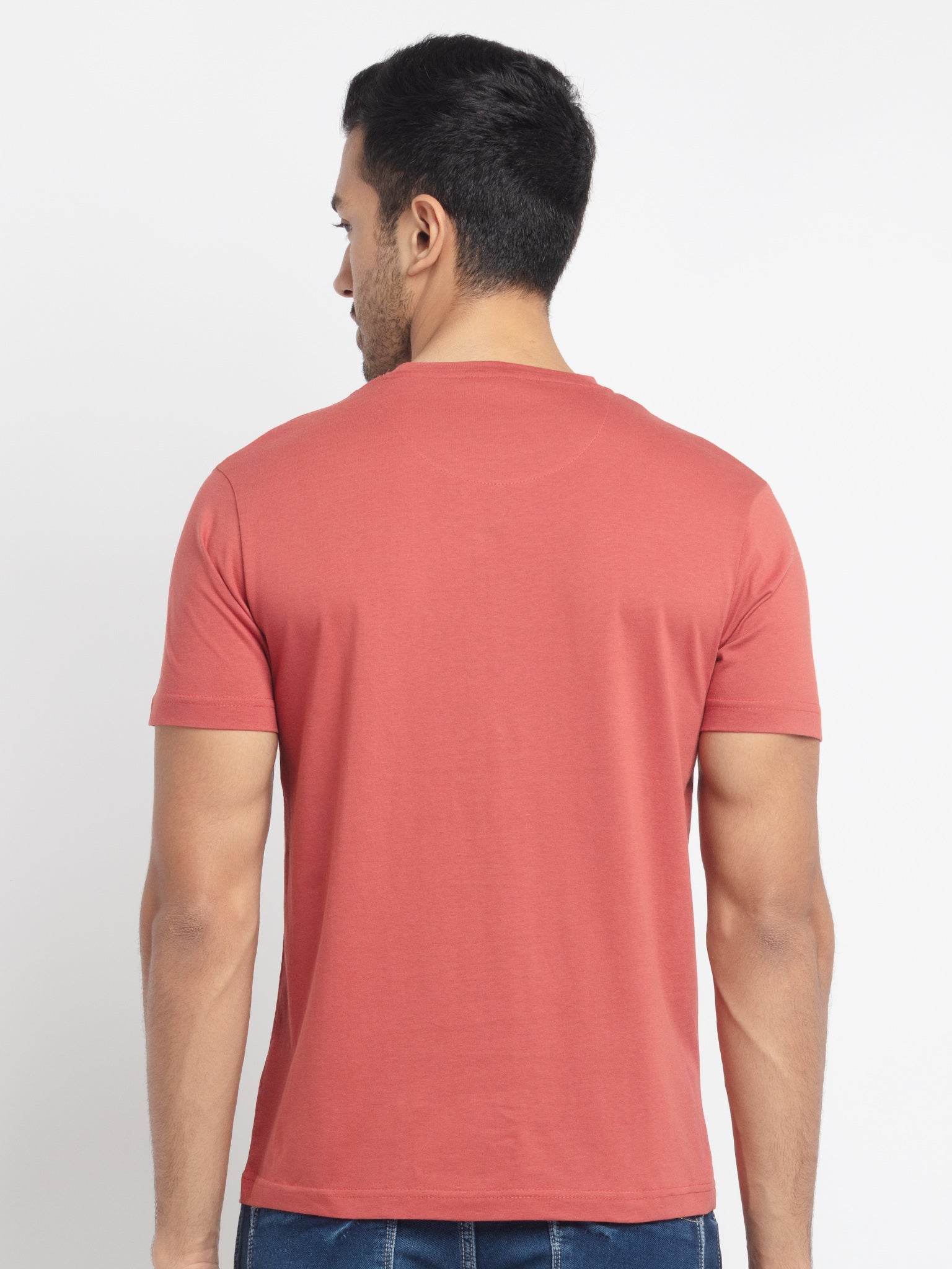 Mens Regular Fit Round Neck Printed T-Shirt