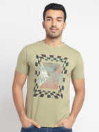 Status Quo |Printed Regular Fit Round Neck T-shirt - 3XL, 4XL, 5XL
