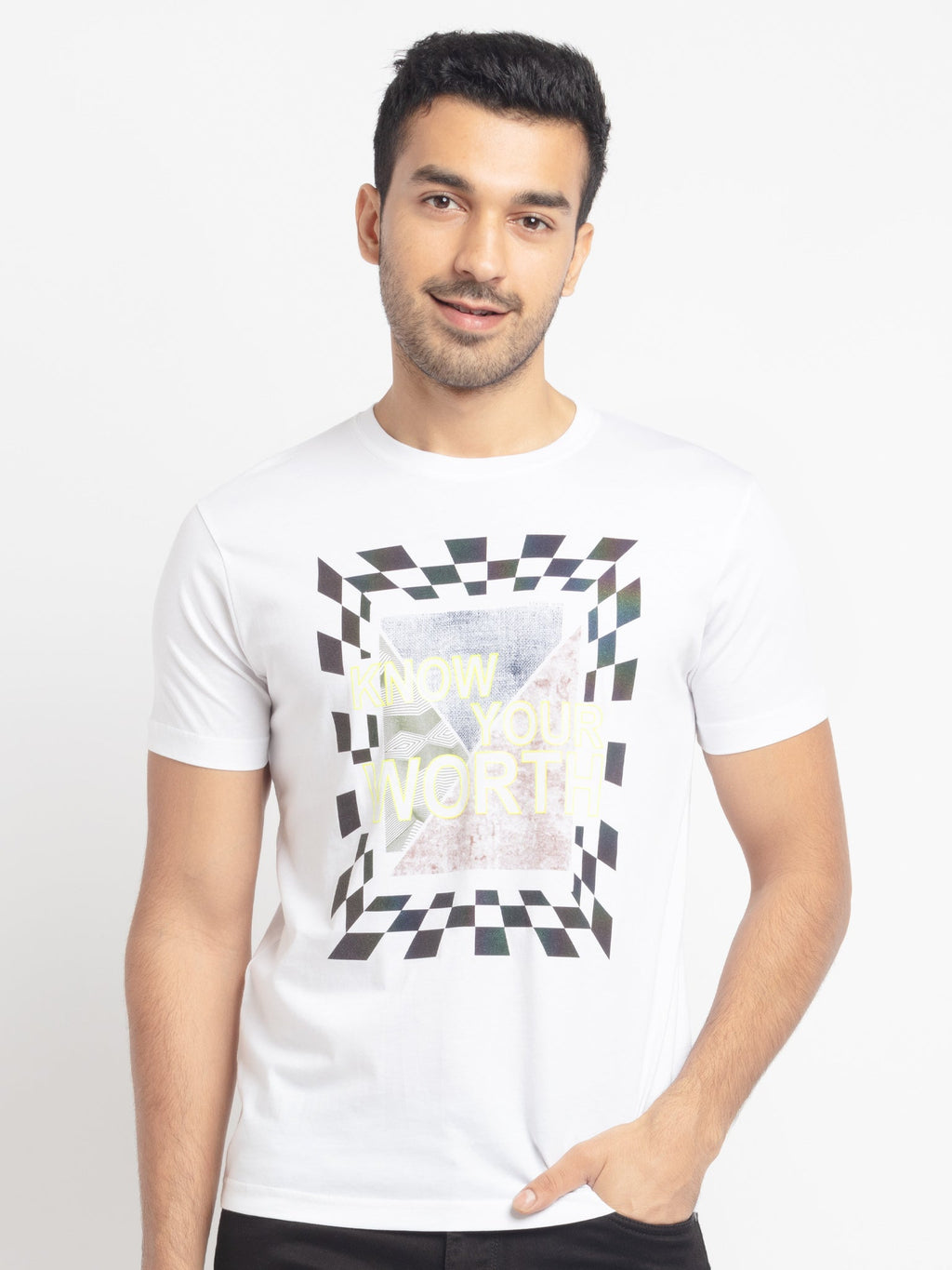 Status Quo |Printed Regular Fit Round Neck T-shirt - S, M, L, XL, XXL