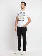 Mens Regular Fit Round Neck Printed T-Shirt