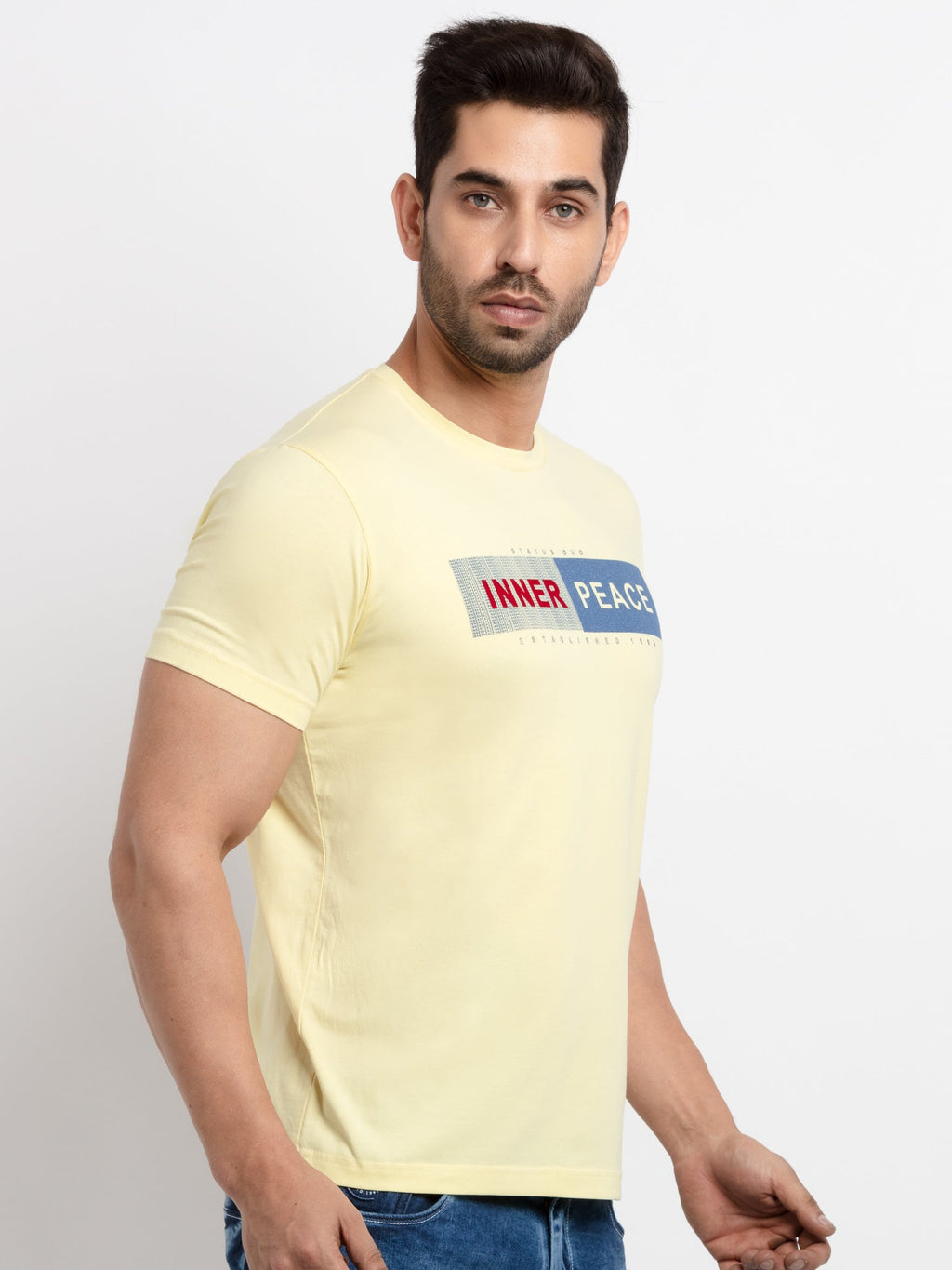 Mens Printed Round Neck T-Shirt