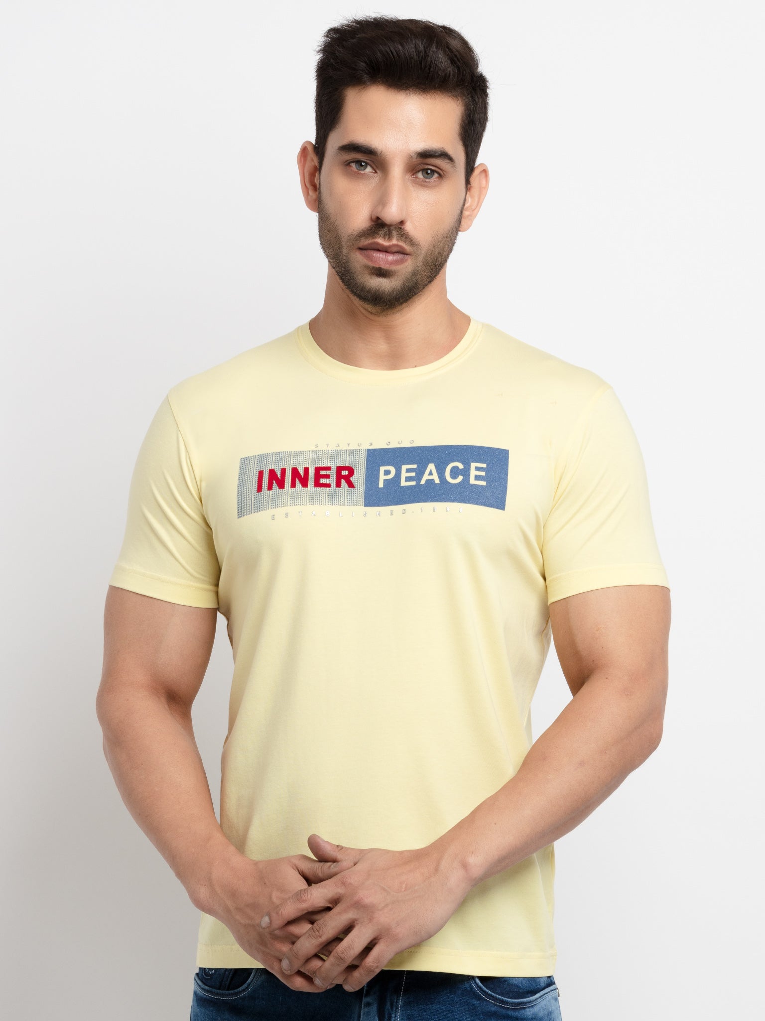 Mens Printed Round Neck T-Shirt
