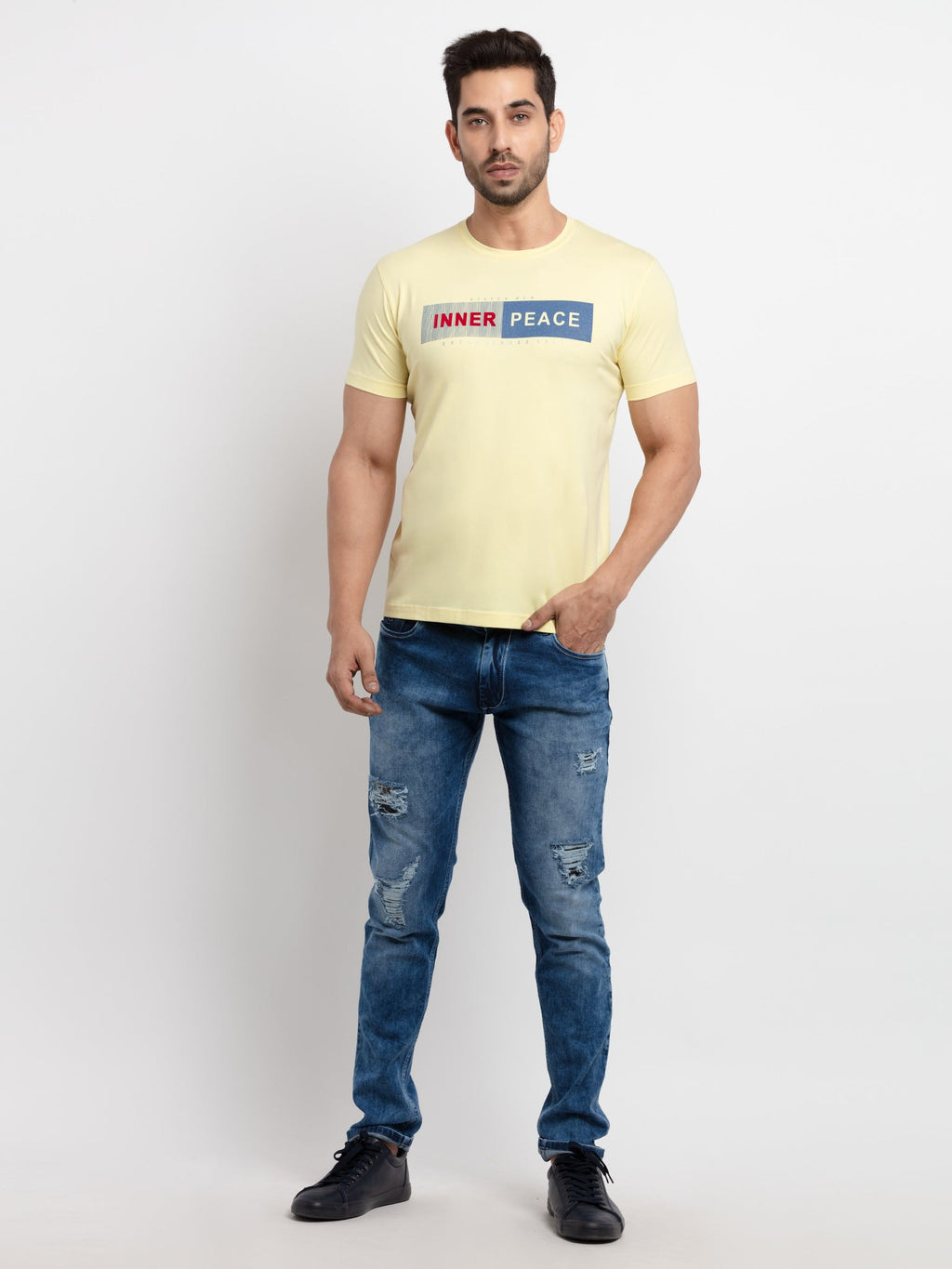 Mens Printed Round Neck T-Shirt