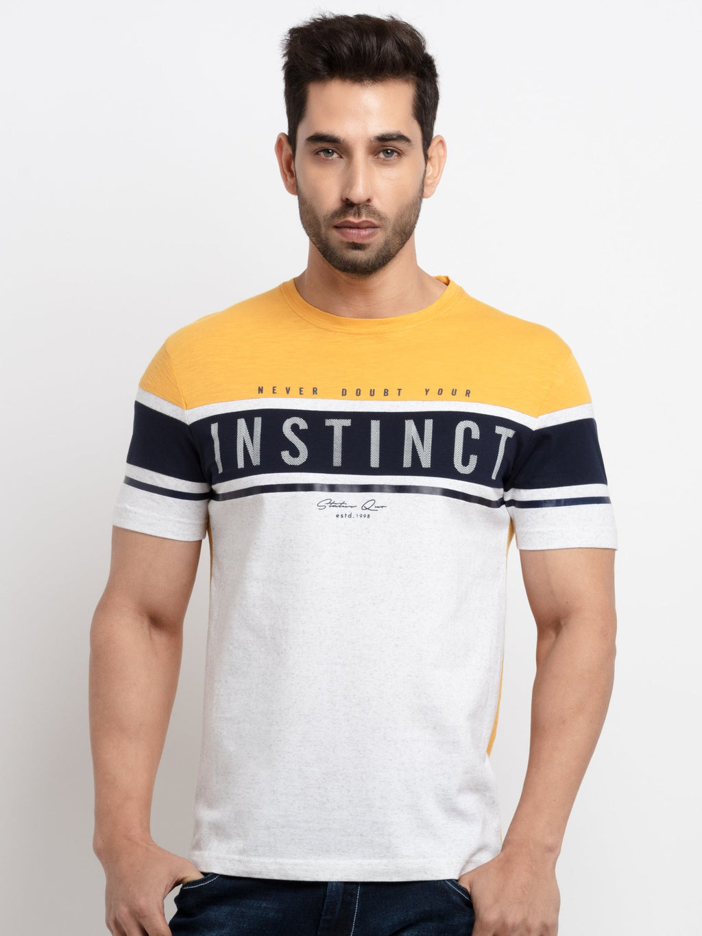 Mens Printed Round Neck T-Shirt
