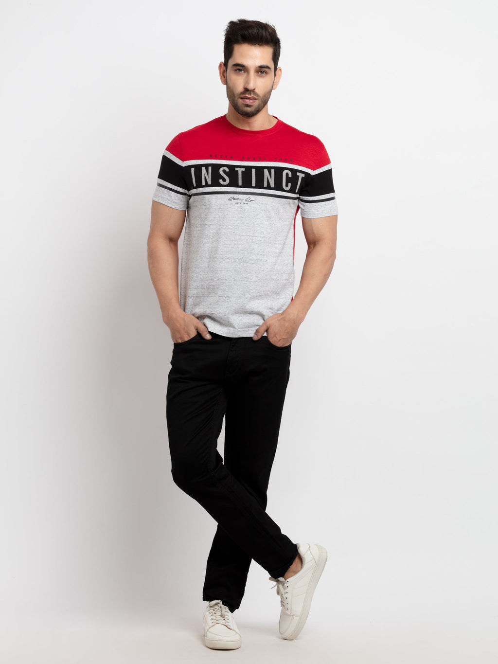 Mens Printed Round Neck T-Shirt