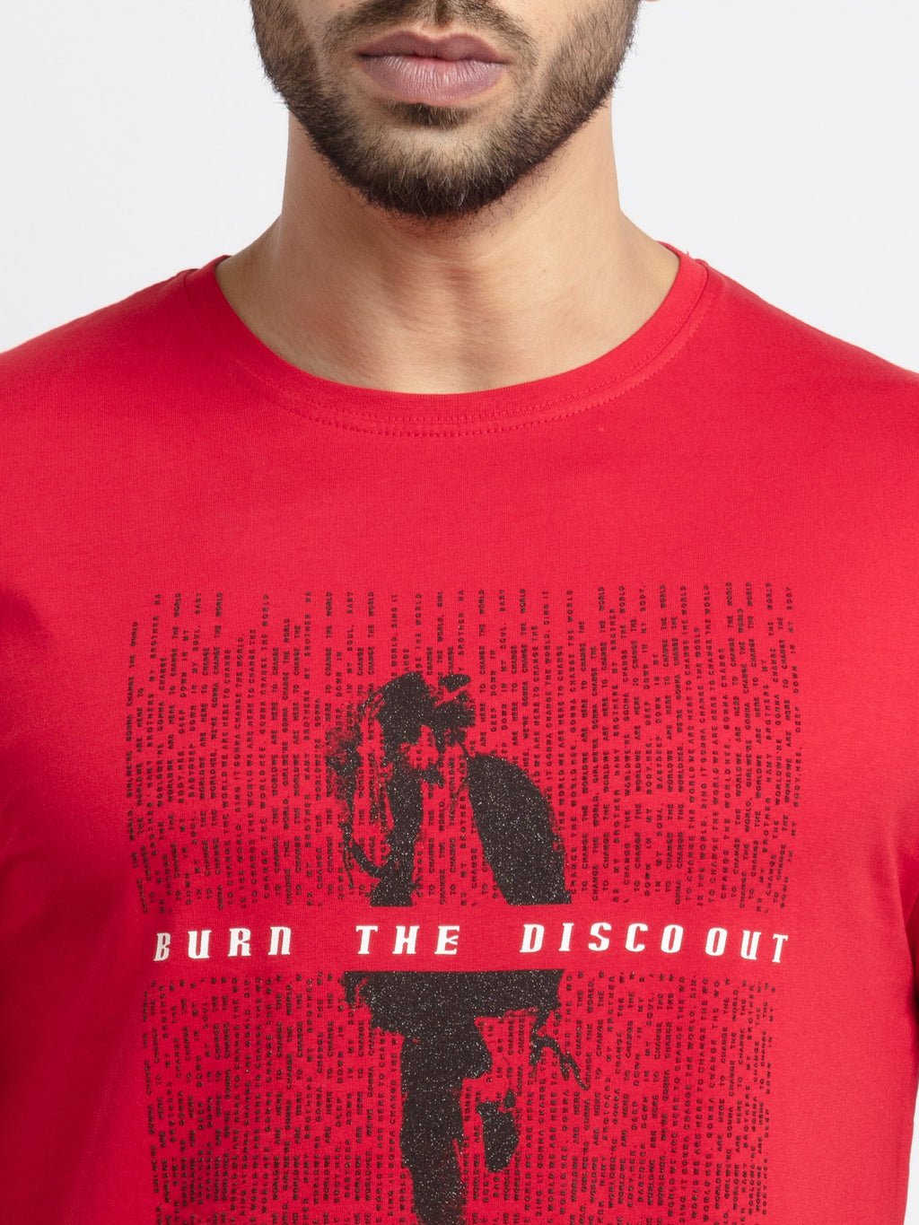 Mens Printed Round Neck T-Shirt