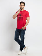 Mens Printed Round Neck T-Shirt
