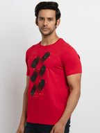 Mens Printed Round Neck T-shirt