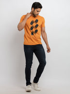 Mens Printed Round Neck T-shirt