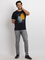Mens Printed Round Neck T-shirt