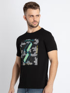Mens Printed Round Neck T-Shirt