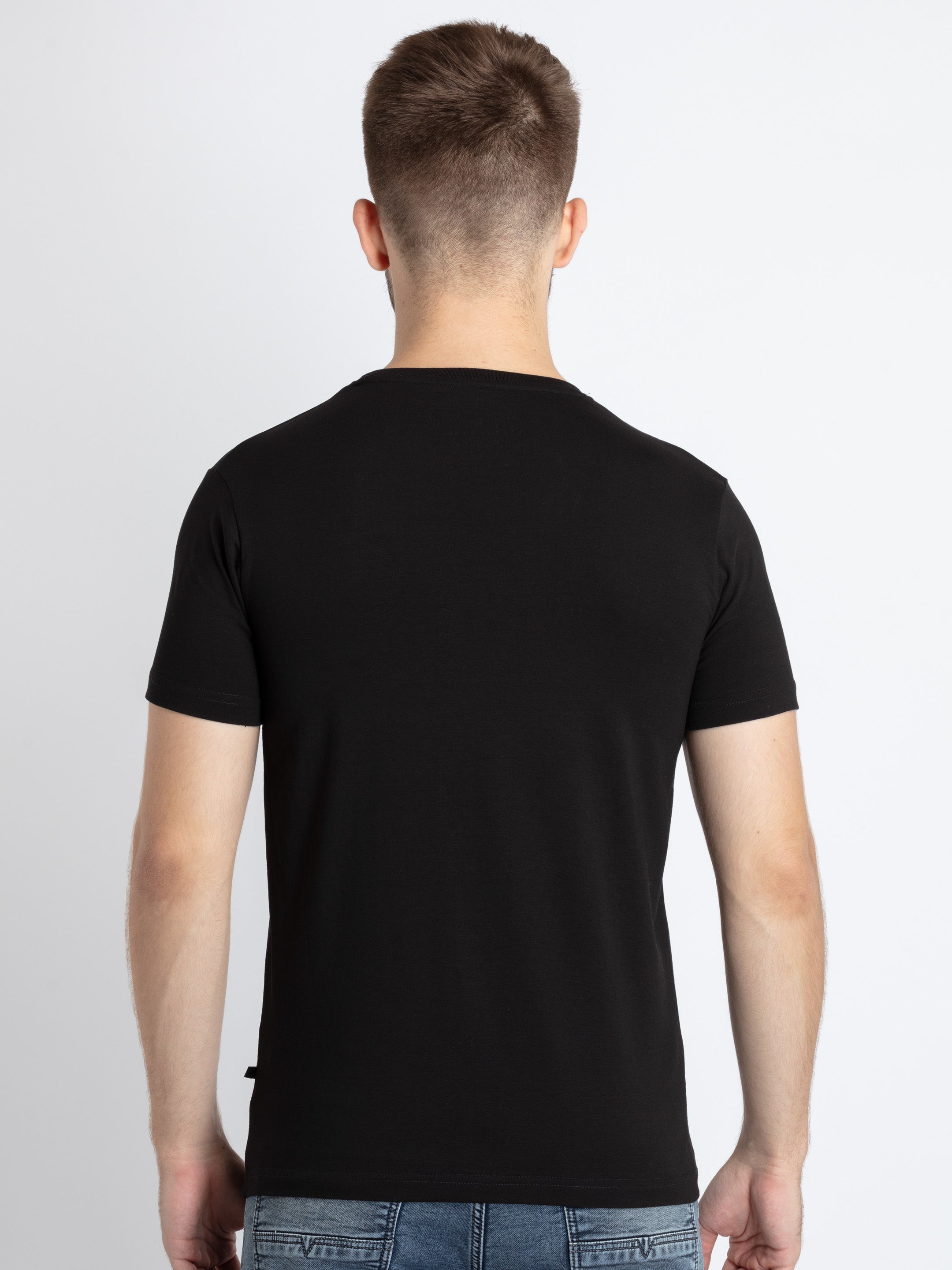 Mens Printed Round Neck T-Shirt