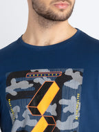 Mens Printed Round Neck T-Shirt